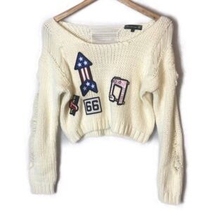 Haebaragi Slouchy Cropped Sweater